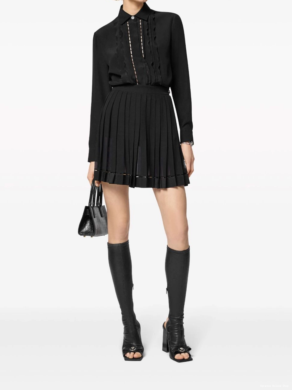 Affordable Women skirt silk pleated Versace mini 0717